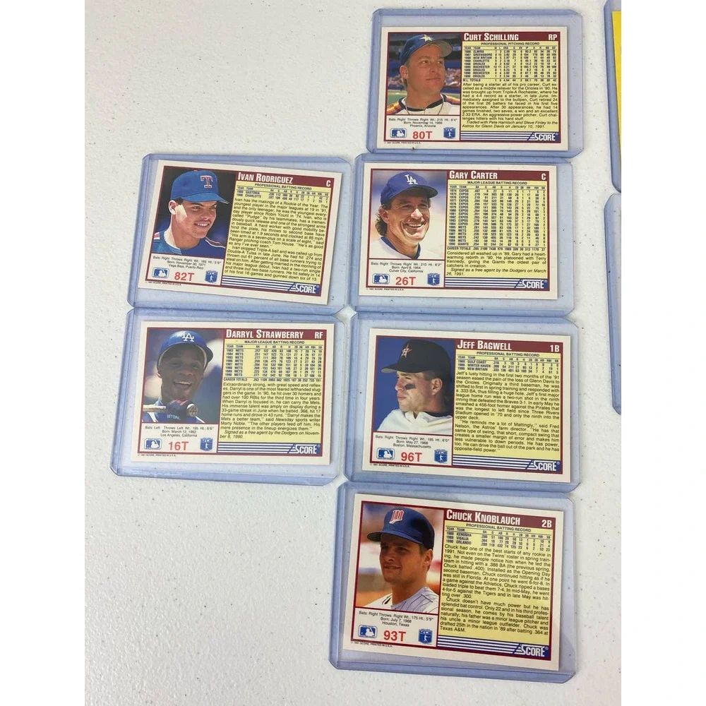 VTG Lot Bundle of 14 1991 Score and Fleer MLB collectible baseball trading cards